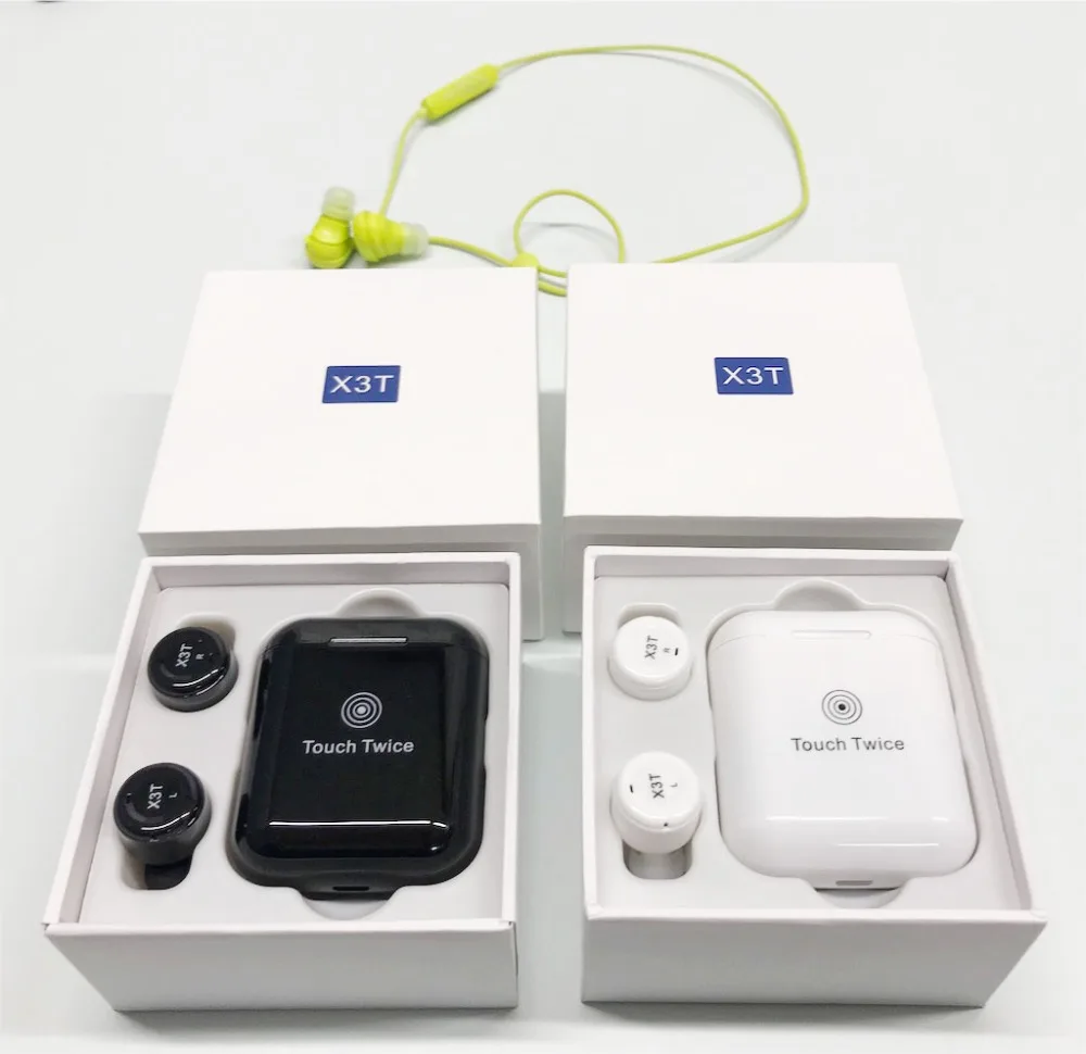 BOORUI X3T сенсорный контроль истинные беспроводные Bluetooth наушники TWS X3T мини стерео бас спортивные наушники с зарядным чехлом
