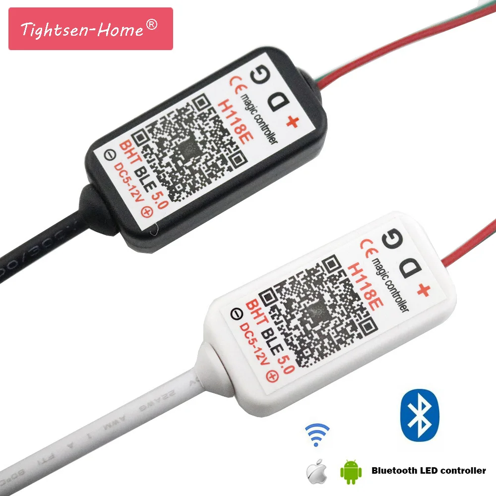 Светодиодная лента управления H118E Bluetooth для всех видов IC пикселей WS2801 WS2811 WS2812B 5 В 12