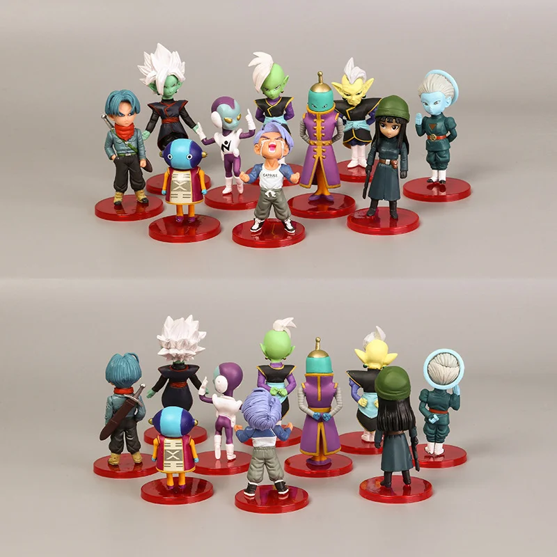 18 шт./лот 8 см Dragon Ball Супер Saiyan Goku Beerus Whis Vegeta Frieza Zamasu Frieza наборы фигурки модель игрушки