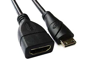 Mini HDMI совместимый штекер к женский короткий адаптер CY Chenyang 10 см для планшета DV