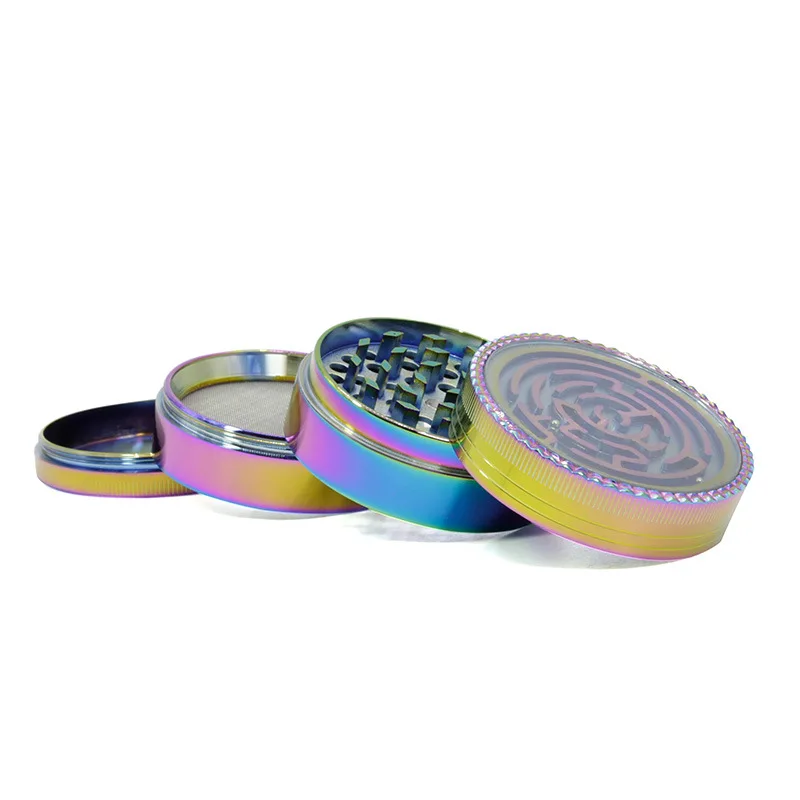 Новинка 4-слойный Радужный Лабиринт для трав курительная посуда измельчитель