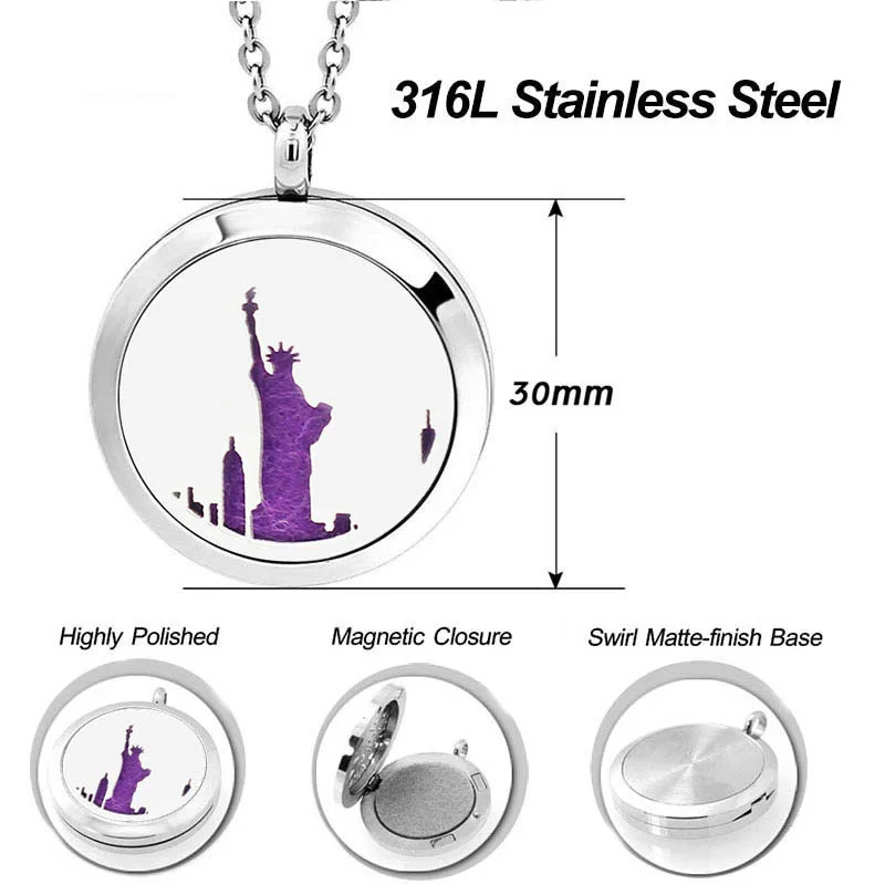Mix Style 316 Stainless Steel Wholesale Essential Oil Necklaces 30mm Diffuser Necklace AA241-266 | Украшения и аксессуары