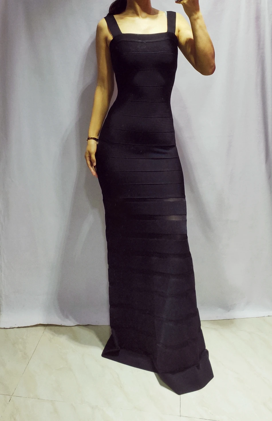 Бандажное летнее женское платье Русалка Bodycon Vestidos Черное макси вискозное Бандажное платье Новое поступление спагетти ремень вечернее платье