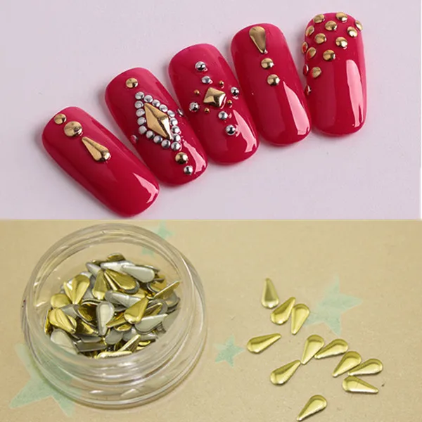 100 штук упак. заклепки капельки воды 3D блестящие украшения для дизайна ногтей