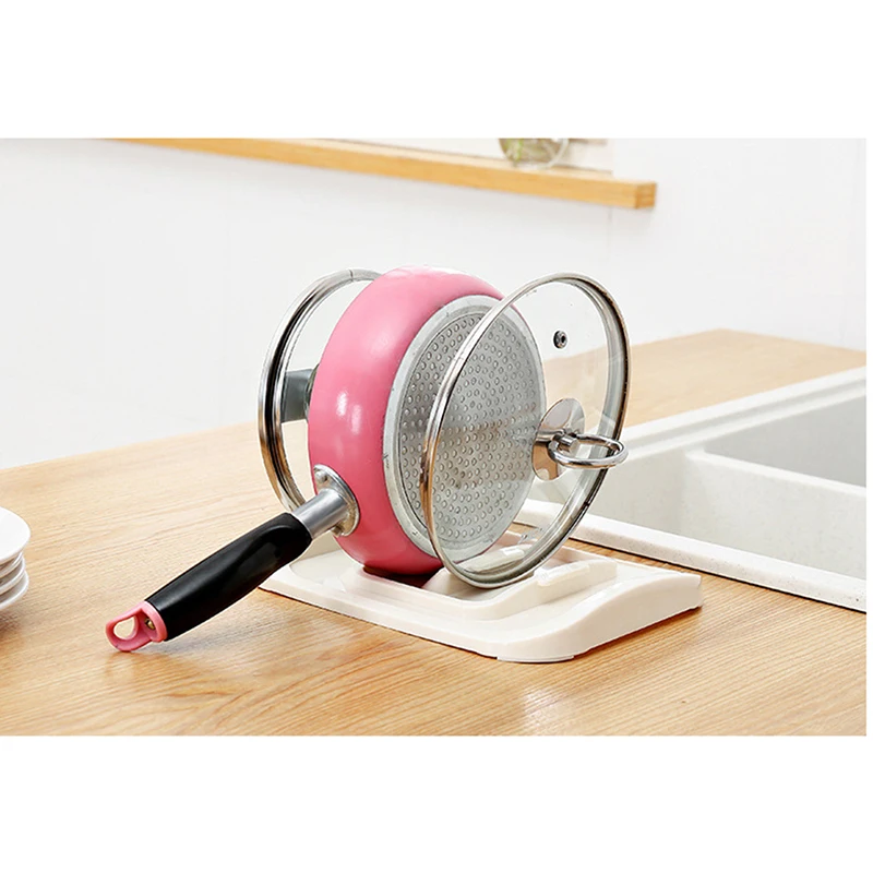 Лучшие продажи поддона подставка для кастрюльных крышек Кухня Полочка кухонной