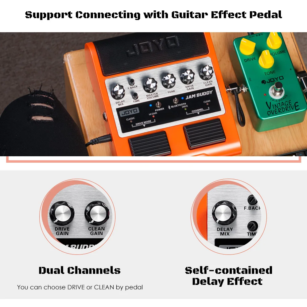JOYO JAM BUDDY Bluetooth стерео электрогитара динамик усилитель перезаряжаемый Bluetooth усилитель для игры на гитаре