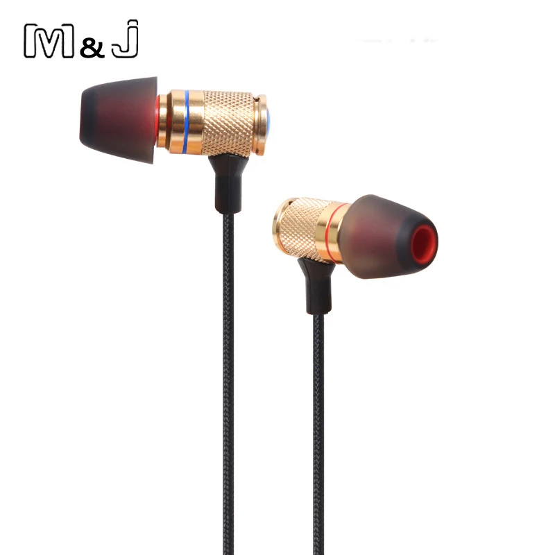 M & J профессиональный монитор DJ студия бас стерео наушники 3 5 мм с MicMobile телефон