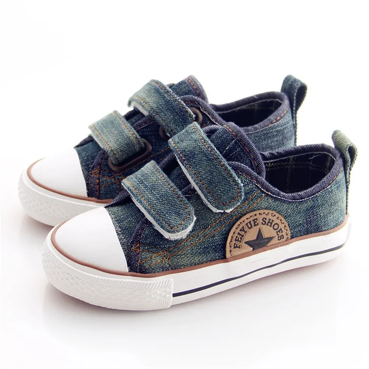 Spring new arrival boys canvas children's casual shoes boy flat denim big sport kids single | Мать и ребенок