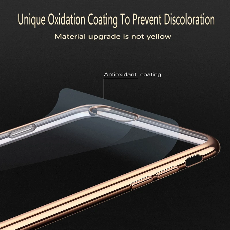 Luckguard кристалл мягкий силиконовый прозрачный чехол для iPhone 6 6S ультра-тонкий