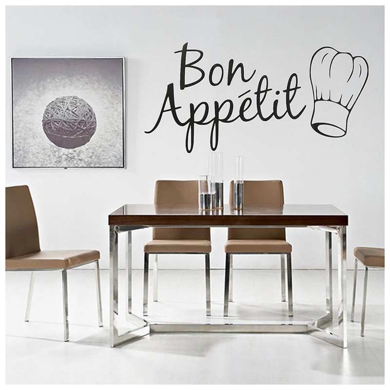 Кухня цитата Наклейка на стену Bon Appetit кафе домашний декор настенные