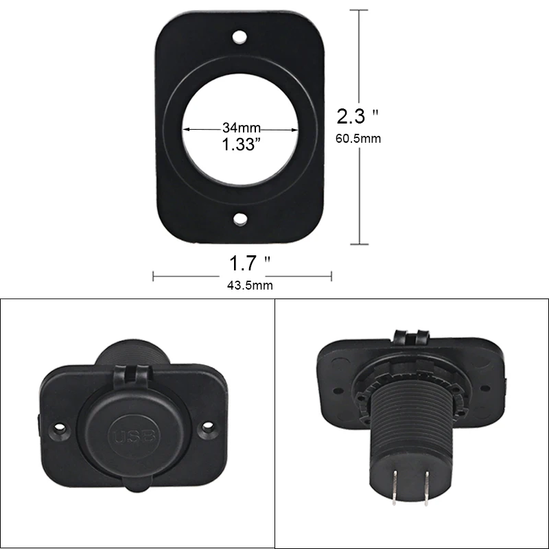 USB Автомобильное зарядное устройство крепление гнездо для зарядки