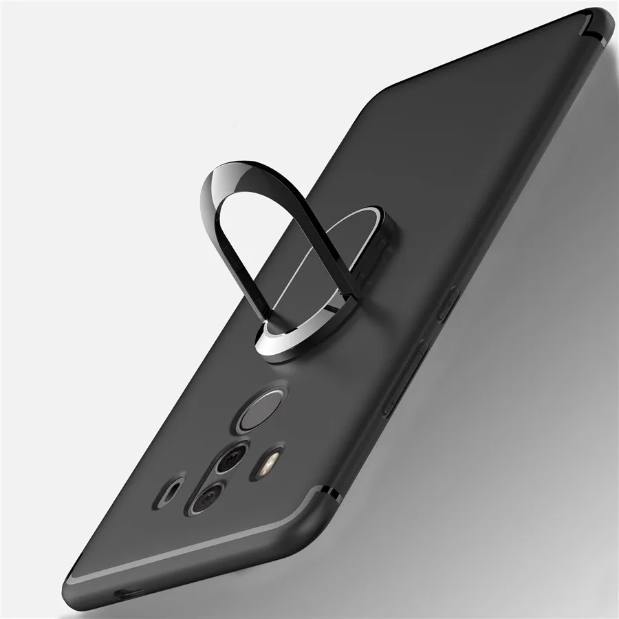 Роскошный автомобильный Магнитный защитный чехол из ТПУ с кольцом для Huawei mate 10