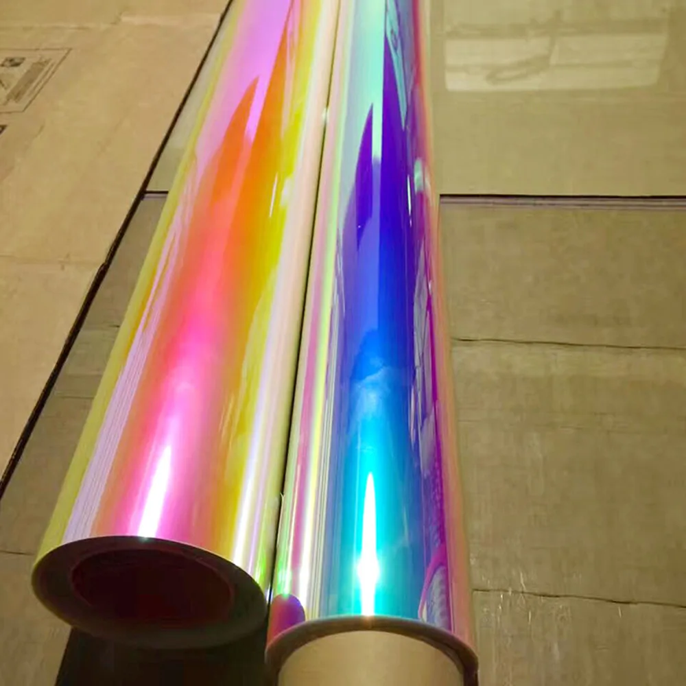 

100cm Width Rainbow Color Effect One-way Decorative Window Film Sun Shade Home Office Privacy Glass Stickers