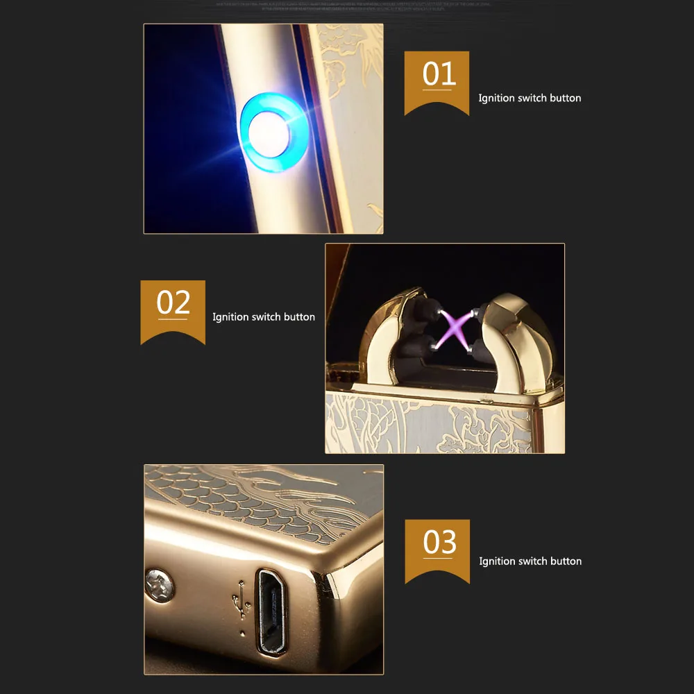 Новинка перезаряжаемая Usb Зажигалка для сигар персонализированная зажигалка с