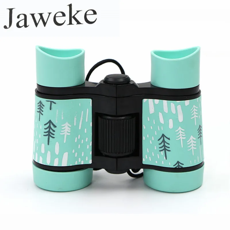 Портативный Детский бинокль JAWEKE 4x30 цветной Телескоп для детей резиновый захват