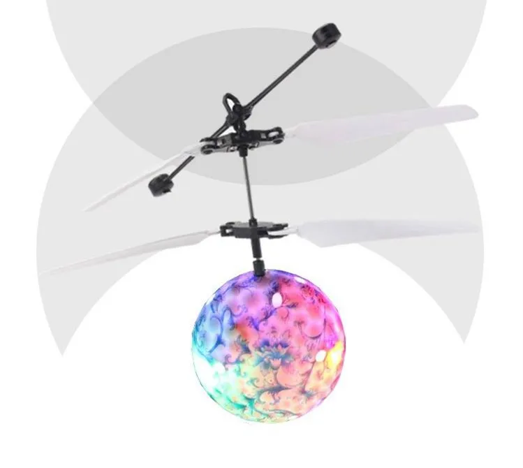 Игрушки вертолет серебристых мяч индукции Quadcopter Дрон Сенсор подвеска