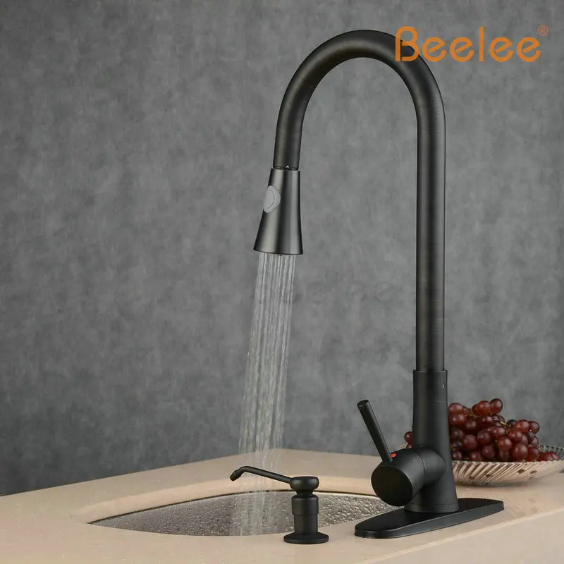 Beelee лучшее качество хромированный Твердый латунный водопроводный кухонный кран