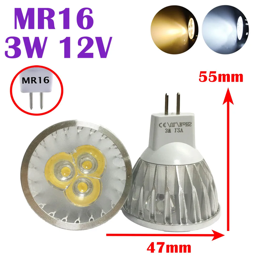 Супер яркий светодиод 3W 5W 7W MR16 GU10 Светодиодный точечный светильник 12V 86 265V лампа