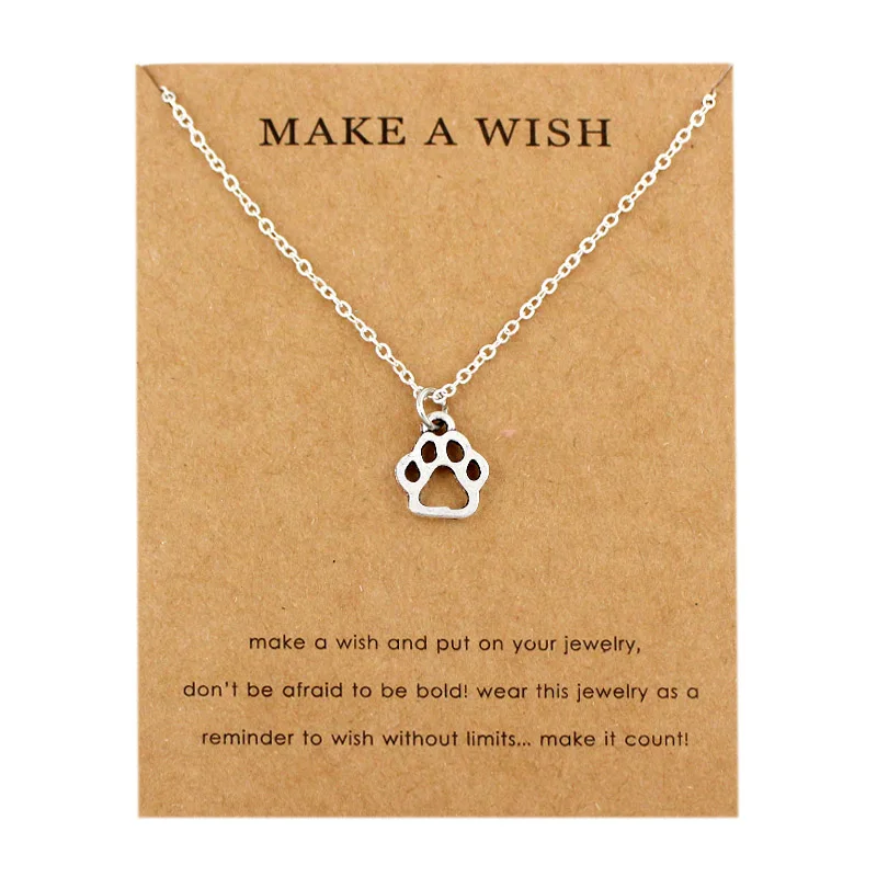 

Цепочка с подвеской в виде лапы собаки, для женщин, мужчин, унисекс, ручной работы, модные ювелирные украшения, рождественский подарок