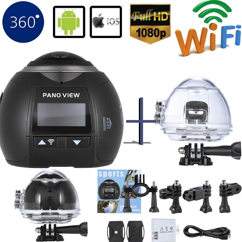 Автомобильный видеорегистратор мини видеокамера с Wi Fi панорамная