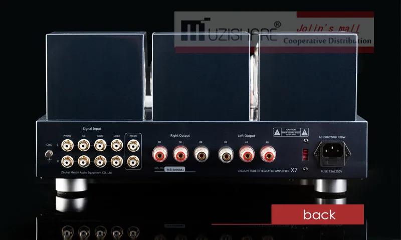 MUZISHARE X7 двухтактный вакуумный ламповый усилитель KT88(6550) интегрированные амперы Ультра линейный/триодный режим мм phono In, RC контроллер