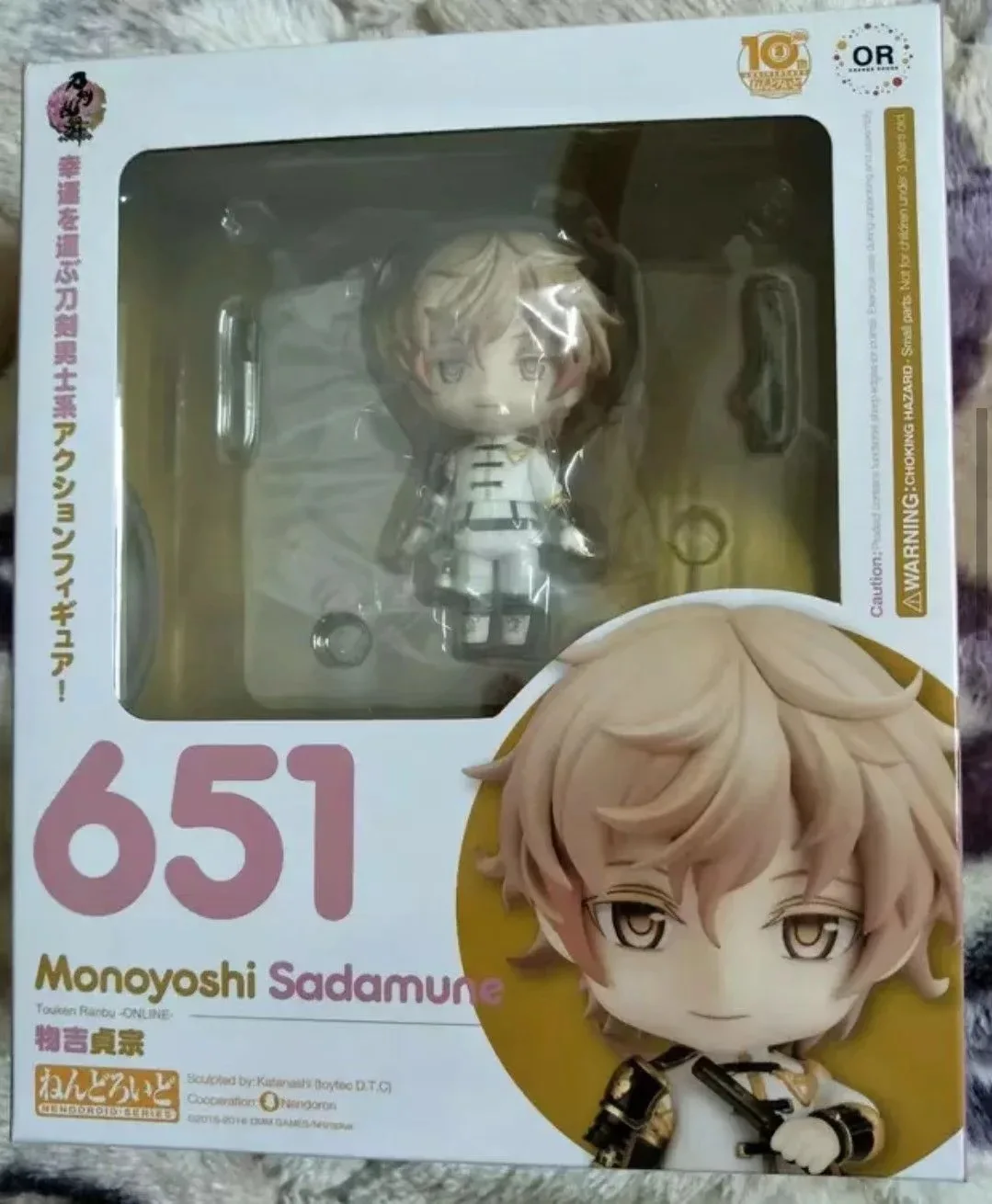 Новинка 10 см аниме фигурка Touken Ranbu Online Nendoroid Monoyoshi Sadamune 651 Модель Статуэтка из ПВХ Классная коллекция для мальчиков Игровая кукла