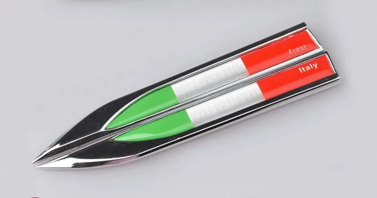 20 Pairs Chrome Metal America France Italy England Germany China Flag Car Fender Stickers Emblems Decorations Accessories | Автомобили и