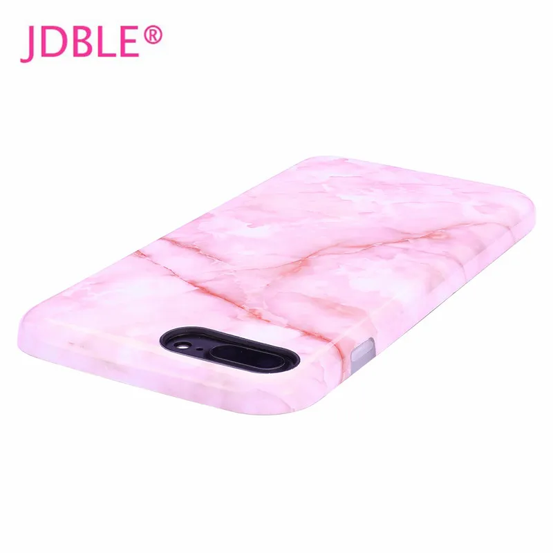 High Quality Cases For iphone 8 8Plus Fitted New Arrival Plant Pink Marble image Soft IMD Case iphone7 7Plus Lady Capa |