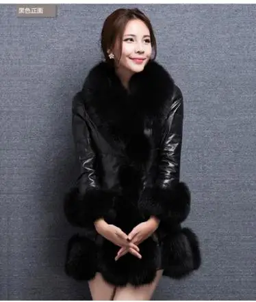 S/4Xl женские осенне зимние куртки из искусственной кожи с мехом в стиле пэчворк