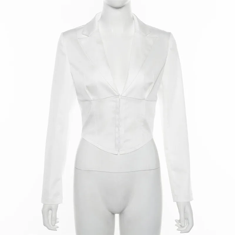 Сексуальный v-образный вырез отложной воротник белые топы футболки для женщин