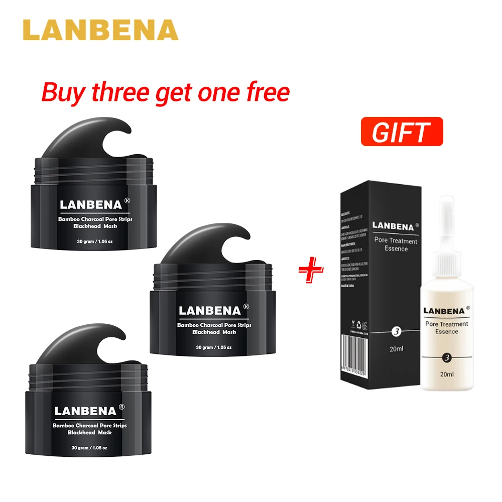 Купить 3 получить 1 подарок LANBENA для устранения черных точек Наклейка на нос