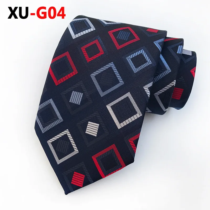 XU-G04 Новые мужские модные галстуки Пейсли классические цветочные полосатые клетчатые жаккардовые галстуки деловые роскошные галстуки для свадебной вечеринки - Цвет: XU-G04