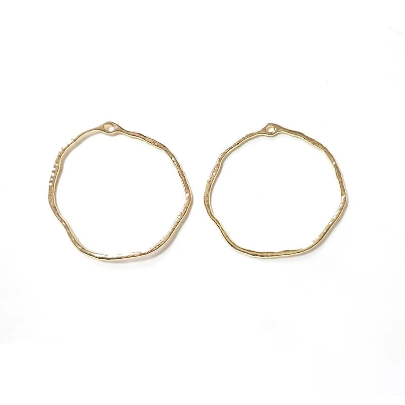 Мода 43 мм 46 35 30 цинковый сплав золотой круглый пористый соединитель Подвески Linker