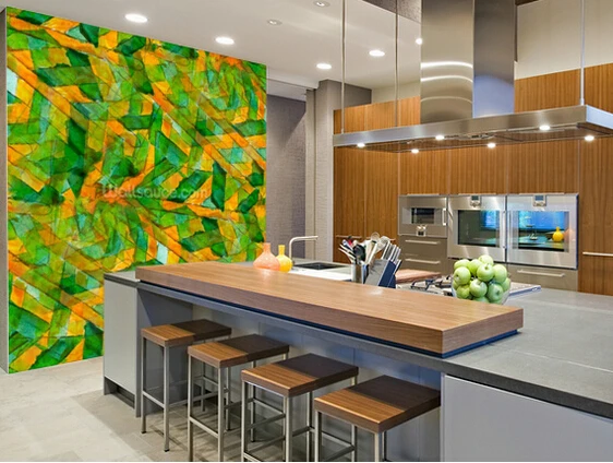 3D обои в стиле ретро зеленый и желтый цвета Пикассо водостойкие для гостиной