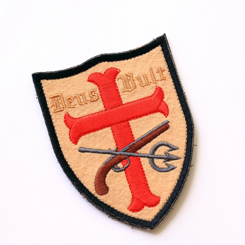 Военная нашивка армейская в стиле милитари Deus Vult /SEALS/DEVGRU Crusader Cross на плечо |