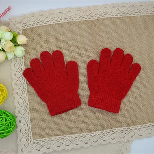 2016 зимние милые теплые детские перчатки вязаные для мальчиков и девочек