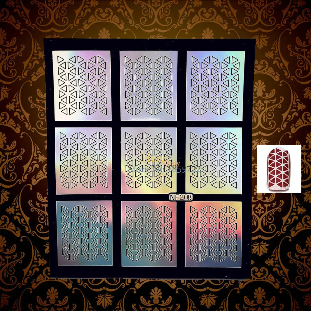 Модные наклейки для ногтей Moon Designs трафарет дизайна аксессуар HBNF318 полукруглый