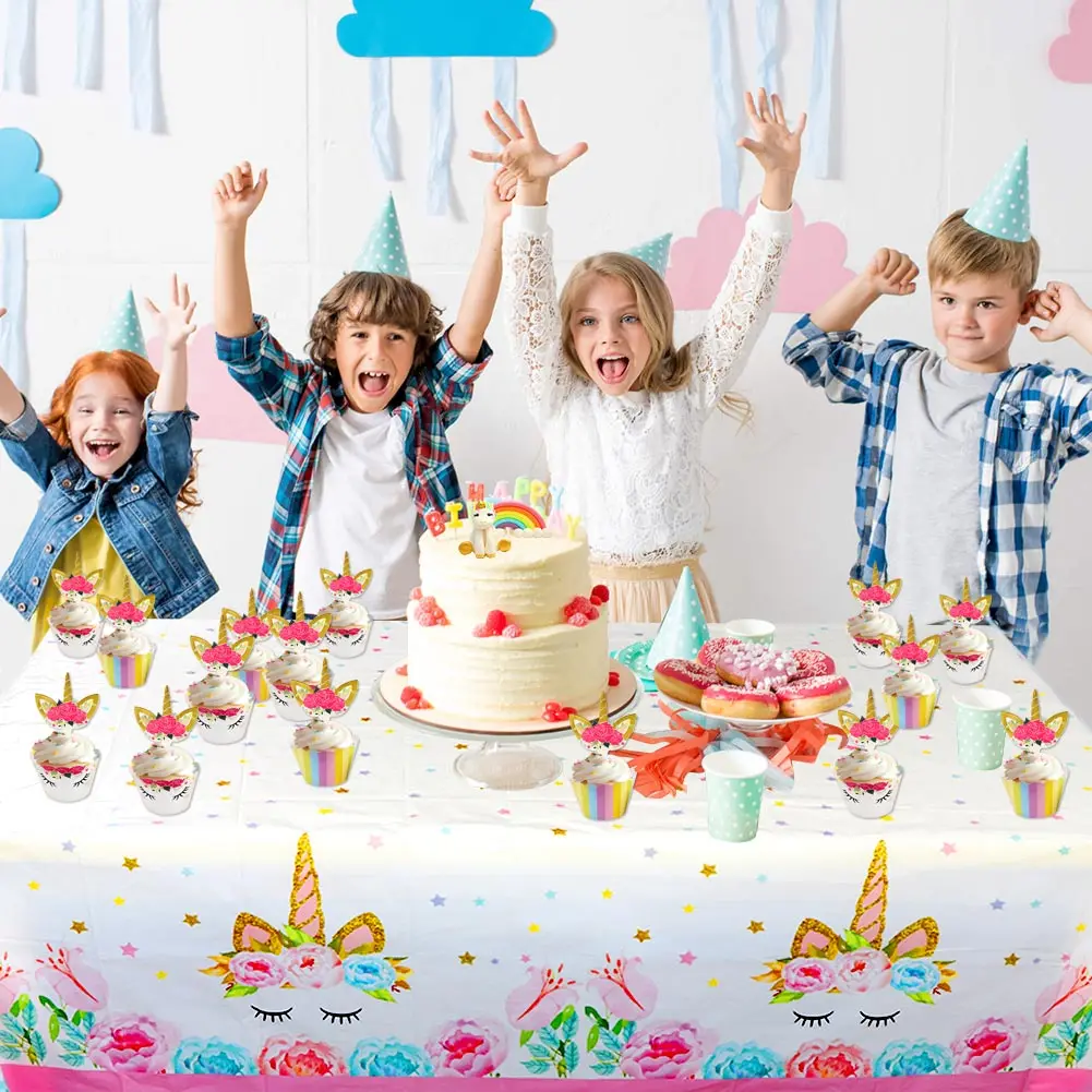 OurWarm Единорог вечеринок мультфильм Единорог Dream Catcher Конфеты мешочек фон Baby Shower День рождения украшения