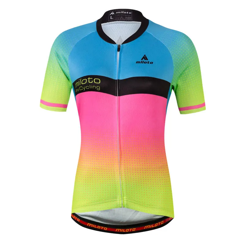 Бежевый MILOTO Для женщин Vélo летняя одежда для велосипедных гонок Ropa Ciclismo короткий рукав mtb футболка для езды на велосипеде Майо Ciclismo - Цвет: Бежевый