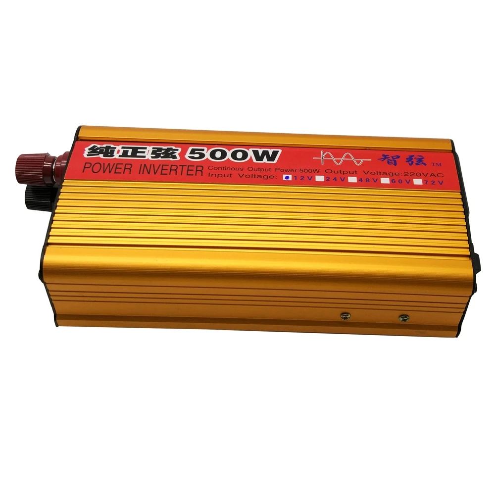 Непрерывная мощность 500 Вт немодулированный синусоидальный сигнал инвертор 12 В/24
