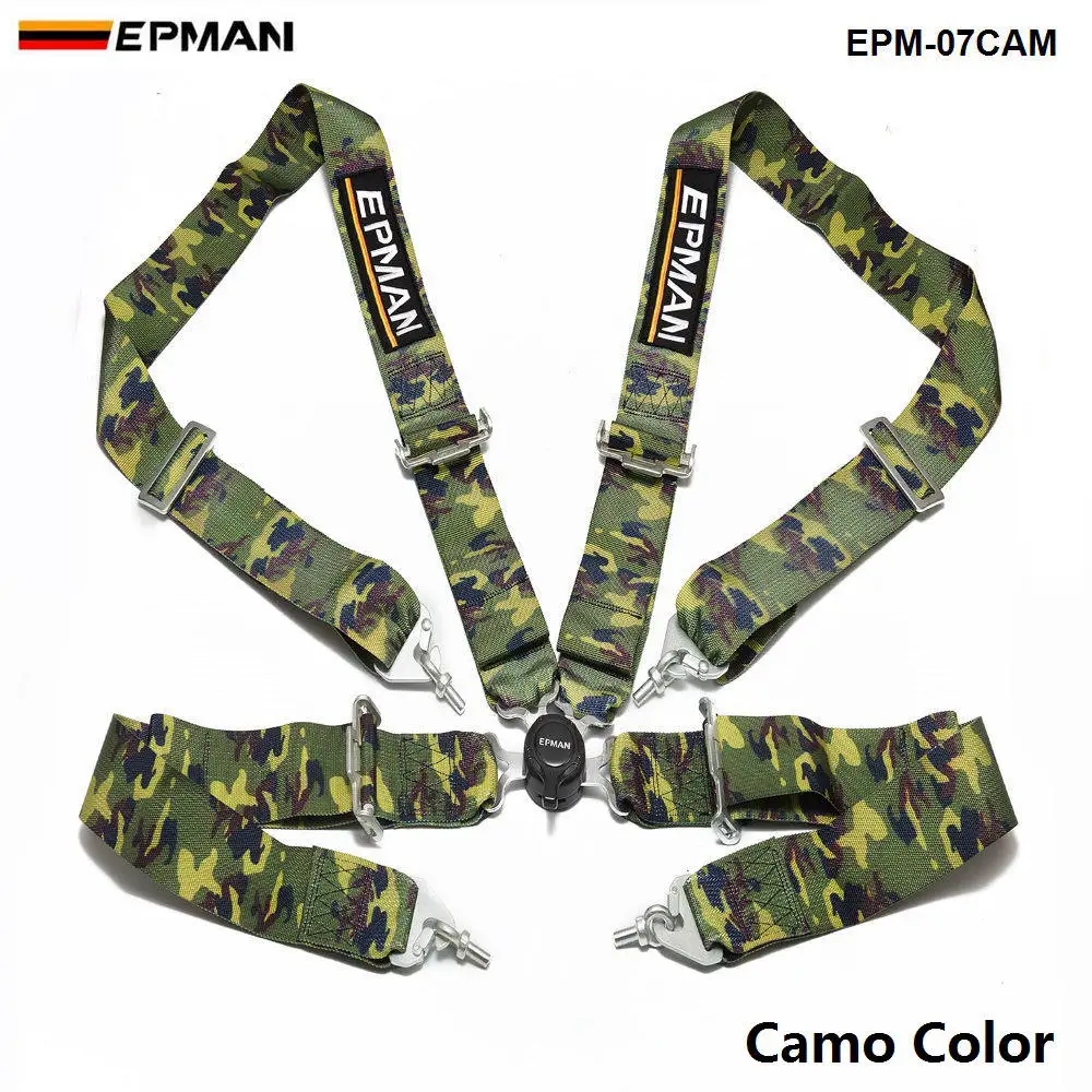 Camo Универсальный 4-точечный " нейлоновый ремень безопасности Camlock гоночный ремень безопасности EPM-07CAM - Название цвета: Camo