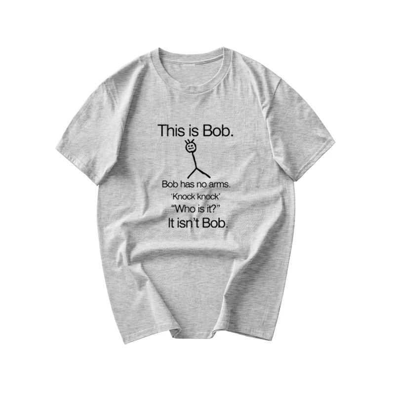 Это Боб Knock смешная шутка футболки Для мужчин O Средства ухода за кожей Шеи