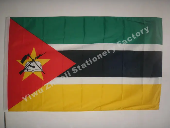 

Mozambique Flag 150X90cm (3x5FT) 115g 100D Polyester Double Stitched High Quality Free Shipping