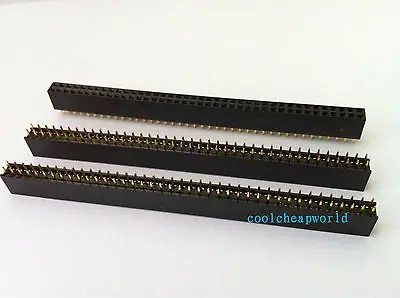 

100pcs Pitch 2.54mm 2x40 Pin Female Double Row Pin Straight Header Strip