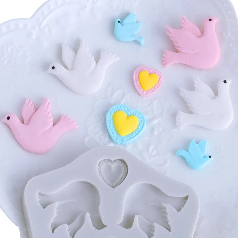 Силиконовая форма Love Dove of Peace помадка инструмент для украшения торта шоколадная