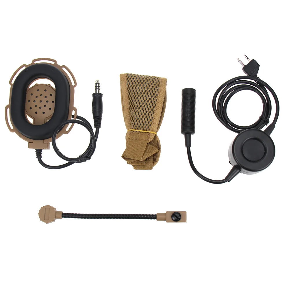 Тактический Bowman Elite II Гарнитура с U94 Стиль 2 Pin PTT Mic для Midland Walkie Talkie G6 G7 GXT550 GXT650 LXT80