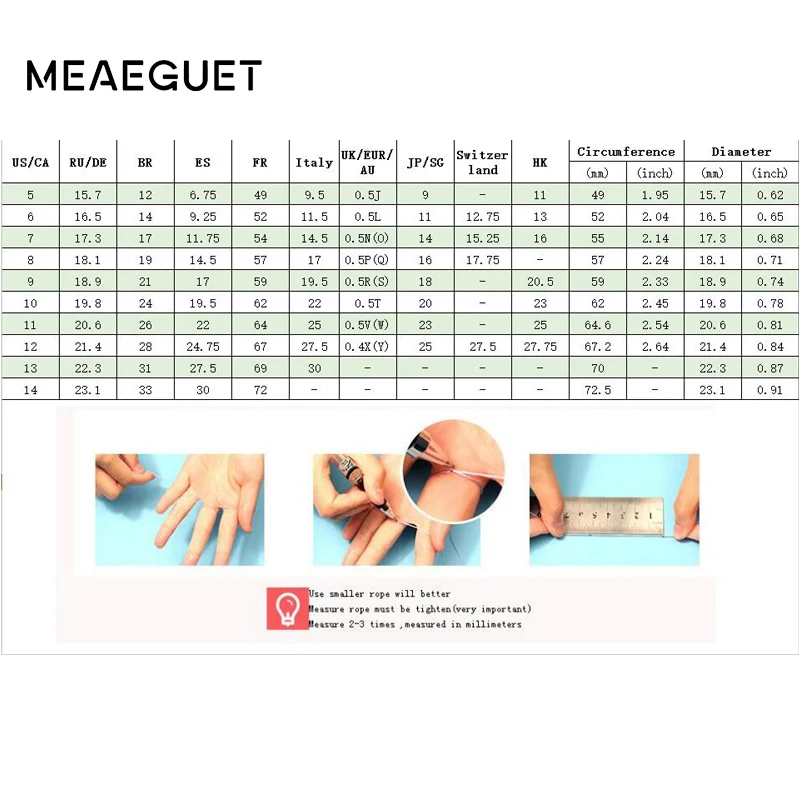 Мужские обручальные кольца Meaeguet Классические однотонные из 100% карбида вольфрама