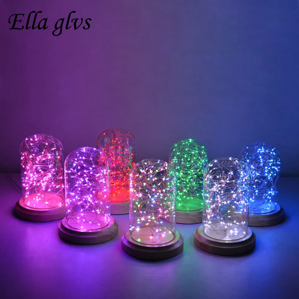 Светодиодные струны из медной проволоки/Серебристая проволока/3XAA на батарейках