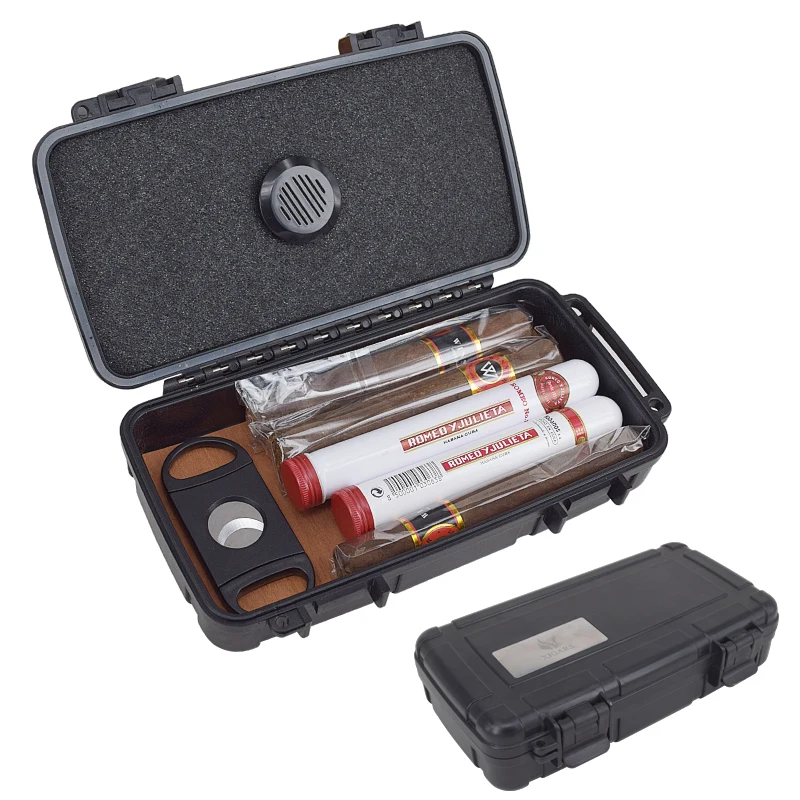 Новинка 1 шт. пластиковый чехол для сигар хьюмидор портативный с увлажнителем
