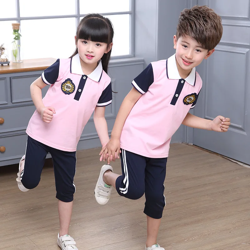 

Kids Kindergarten Uniform Children Summer School Wear British College Wind School Uniform Children's Suit Outfits D-0523